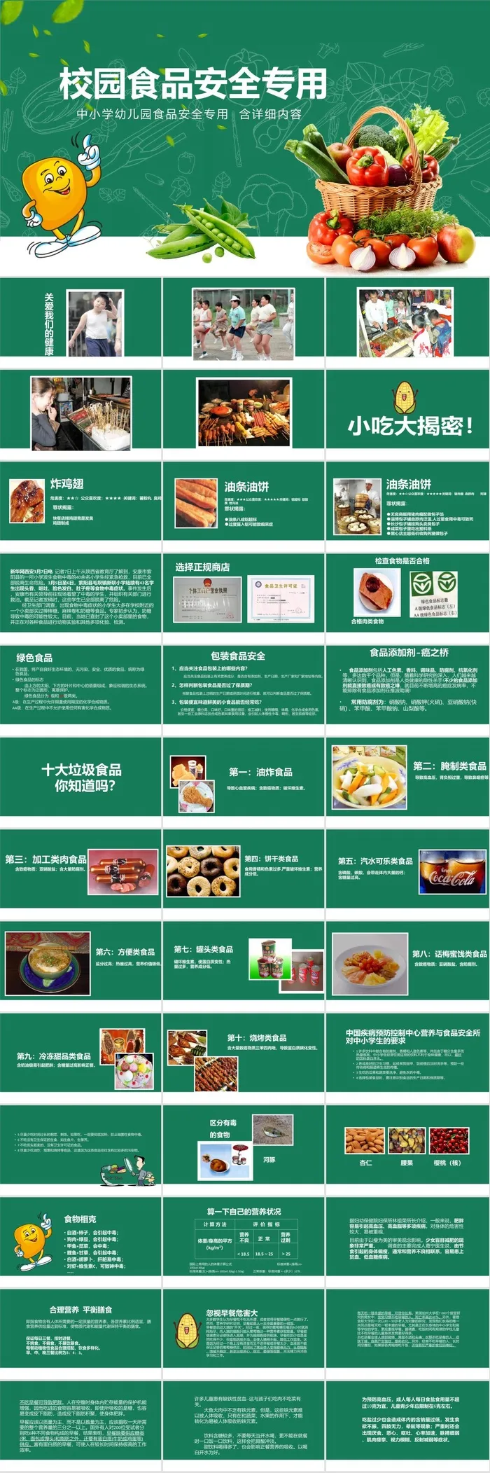 食品安全健康PPT模板ppt模版