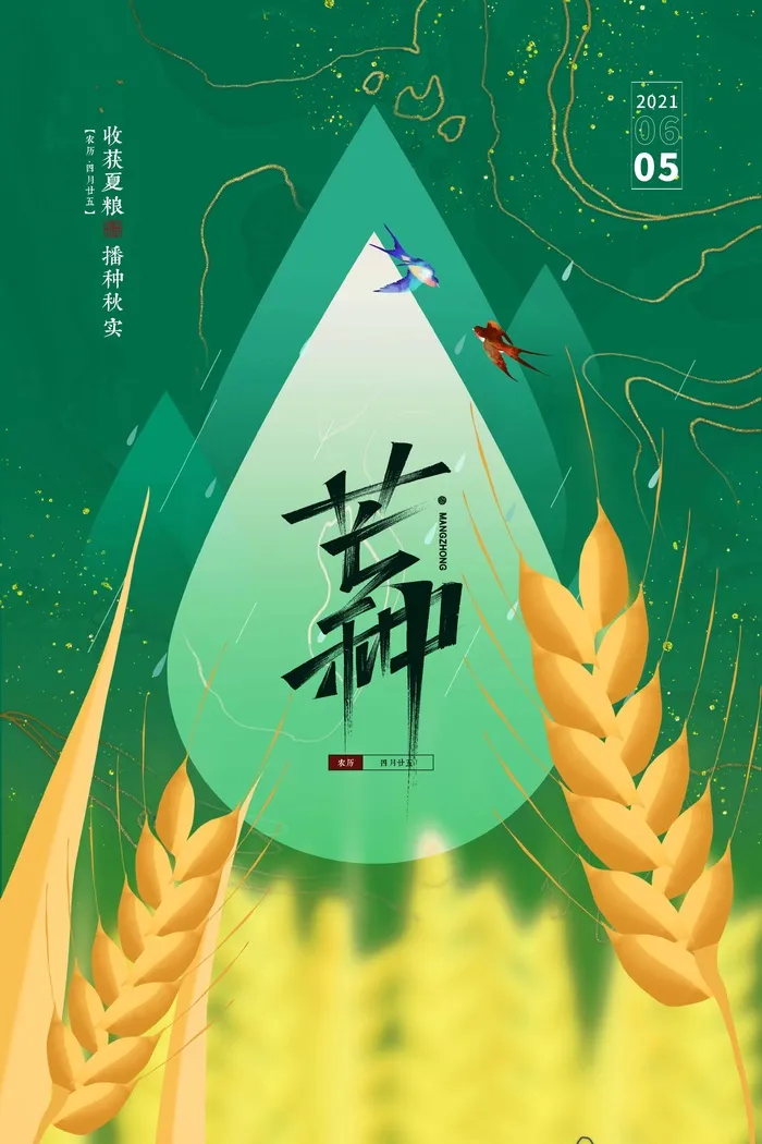 芒种 芒种海报设计psd模版下载