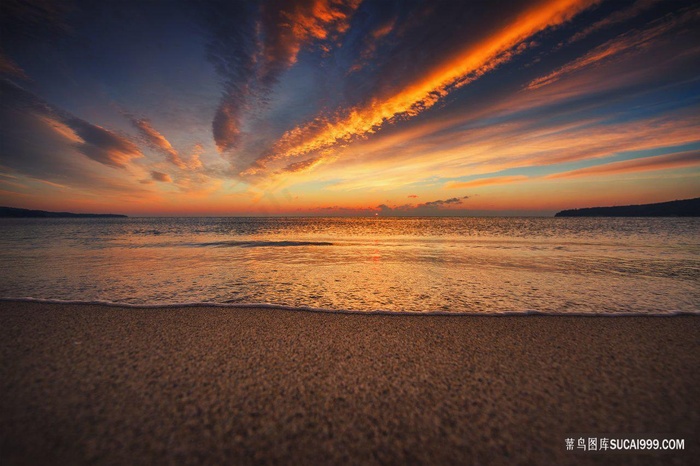 唯美海边日出夕阳壁纸