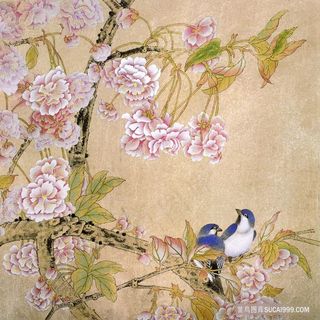 花鸟中式艺术画