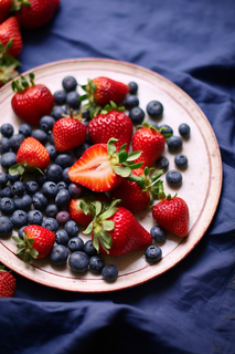 蓝莓草莓有机水果下午茶摄影图 蓝莓草莓有机水果下午茶摄影图