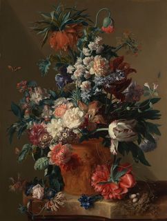 暖色调花卉油画图片 暖色调花卉油画图片