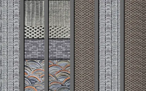 新中式古典立瓦装饰背景墙