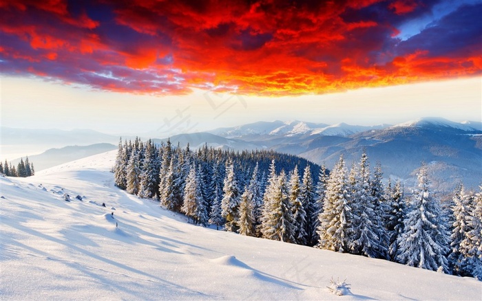 超美丽的雪景