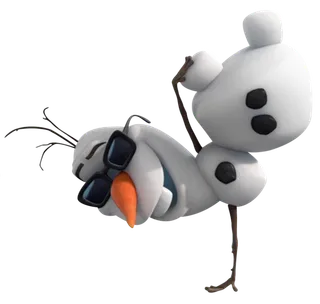 雪人街舞卡通素材简笔