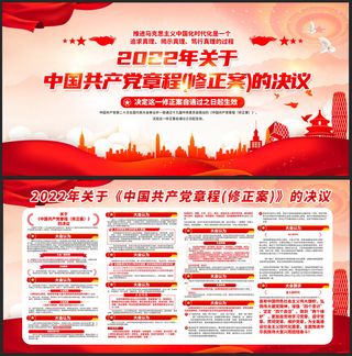 2022年中国共产党党章展板