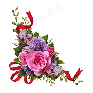 美丽的花朵花边装饰图片