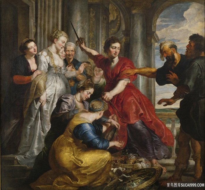 鲁本斯，佩德罗・巴勃罗(和托勒)-阿奎莱斯・德库比耶托为了他们而油画图片战斗