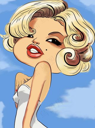 Q版玛丽莲梦露卡通图片