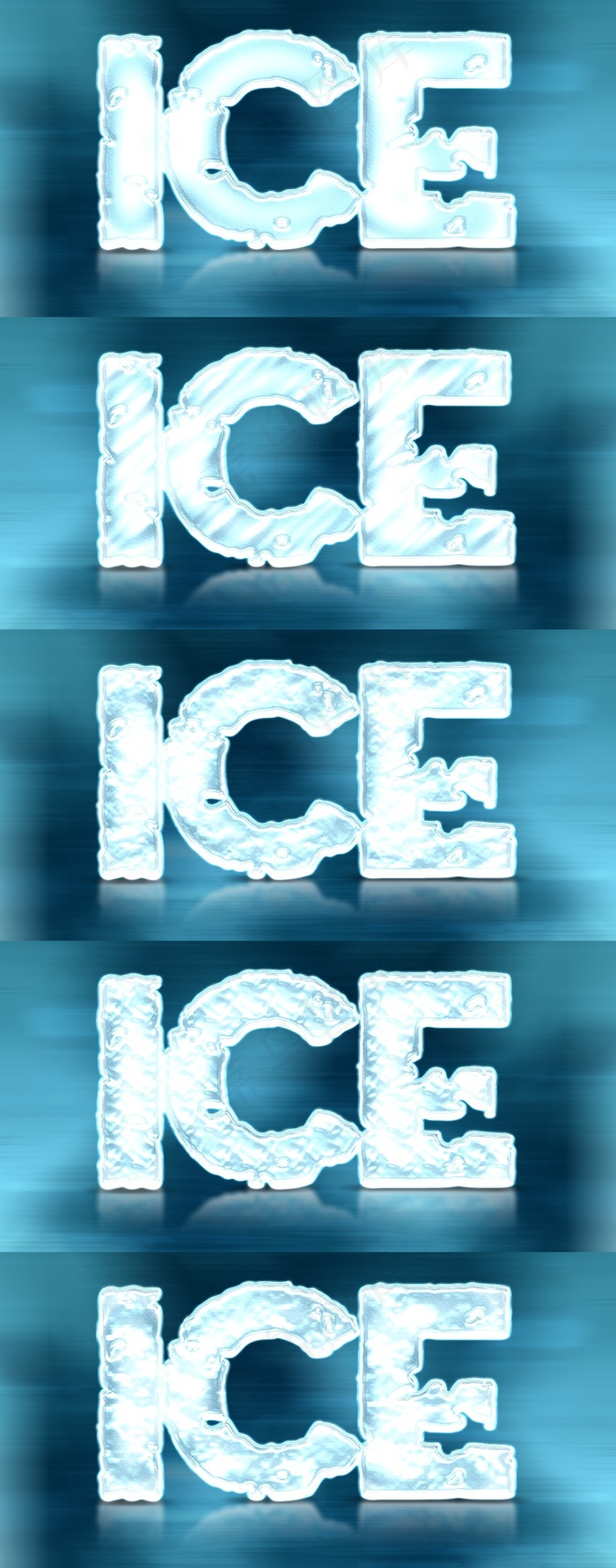 ps冰雪效果文字特效（可编辑）(1080x2750)psd模版下载