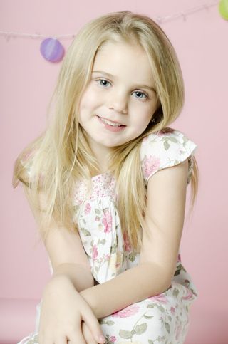 外国小女孩粉色可爱小公主裙(26)