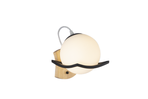 免扣创意个性黑色玻璃壁灯