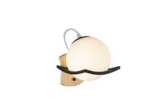 免扣创意个性黑色玻璃壁灯