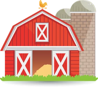 红色仓库谷物现代农业