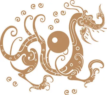 传统中国风古典宫廷龙凤吉祥喜庆图案图腾纹样矢量图设计素材 传统中国风古典宫廷龙凤吉祥喜庆图案图腾纹样矢量图设计素材