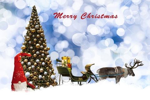 圣诞节冬天背景风景