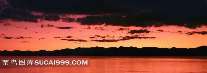 夕阳天空与海摄影