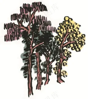 树国画欣赏美图素材