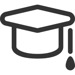 线条博士帽卡通少儿兴趣班