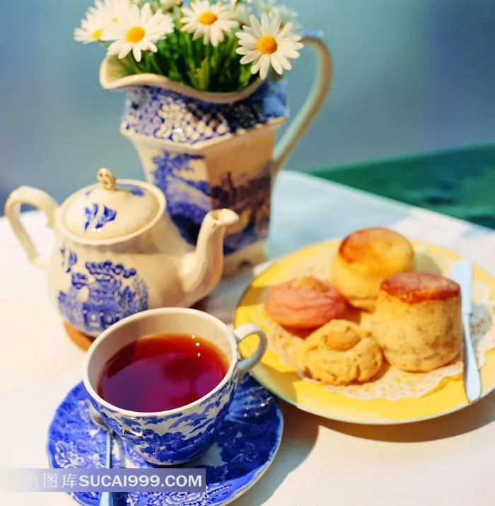 漂亮茶具高清图片红茶茶点