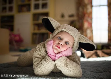 欧美儿童摄影穿可爱服装的小男孩图片