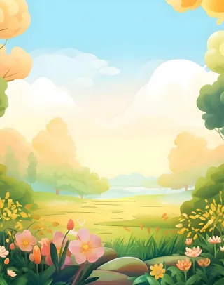 绿色清新户外草地背景