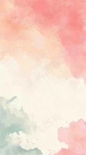 水墨泼墨粉色绿色渐变纹理背景