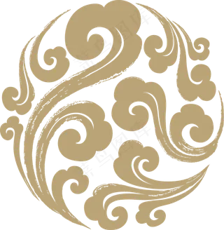 中国风传统吉祥寓意图案古代喜庆祥瑞纹样纹饰PNG免抠