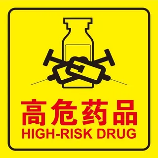矢量高危药品导示牌