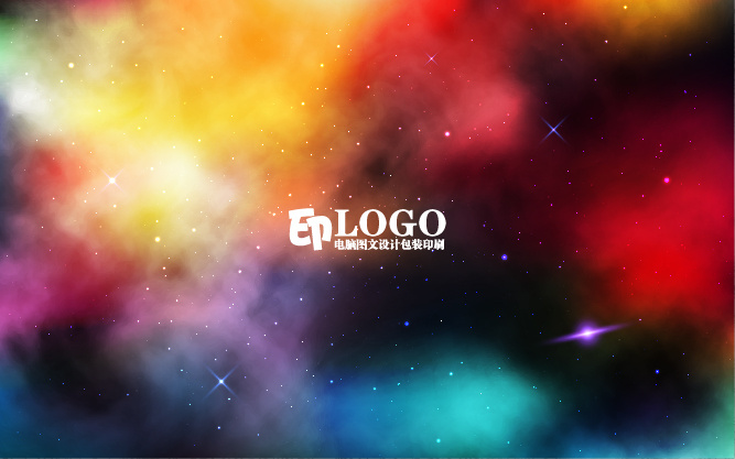 矢量彩色明亮宇宙背景