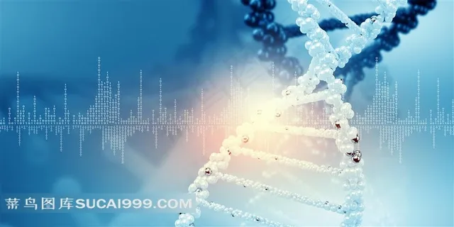 蓝色风格的DNA分子式高清图片素材 蓝色风格的DNA分子式高清图片素材