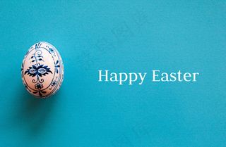 复活节彩蛋蓝色背景图片