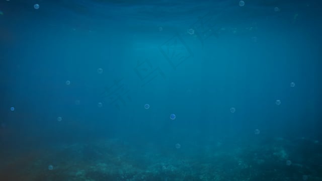 水下, 气泡, 氧气, 吹, 气氛, 升起, 蓝色的, 水