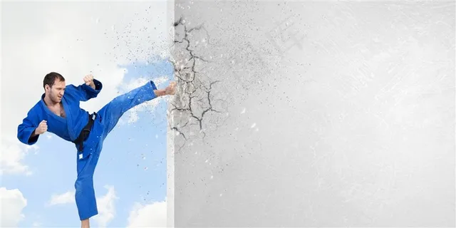 正在激烈打斗的商务人士素材图片