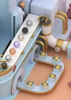 圣诞节3D建模礼品工厂