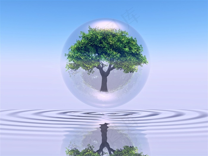 一颗绿色的大树