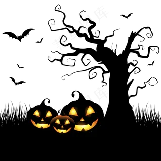 万圣节节日元素蝙蝠南瓜 万圣节节日元素蝙蝠南瓜