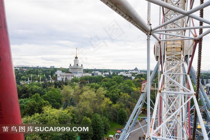 摩天轮上的莫斯科风光