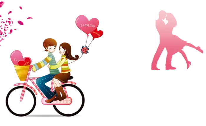 情侣爱心卡通