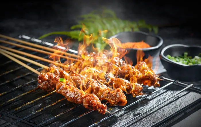 羊肉串烧烤图片
