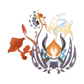 复古中国风国潮敦煌花纹花草插画手绘装饰小元素PSD素材