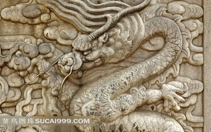 墙面龙的雕刻艺术图片