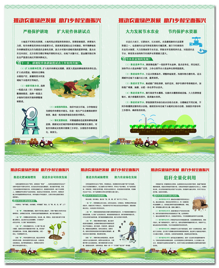 绿色种植科学耕作农业技术挂图海报