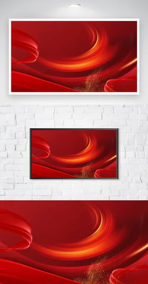 红色大气海报背景