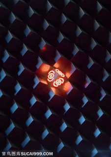 3D立体方块空间PPT海报C4D创意背景素材背景图片