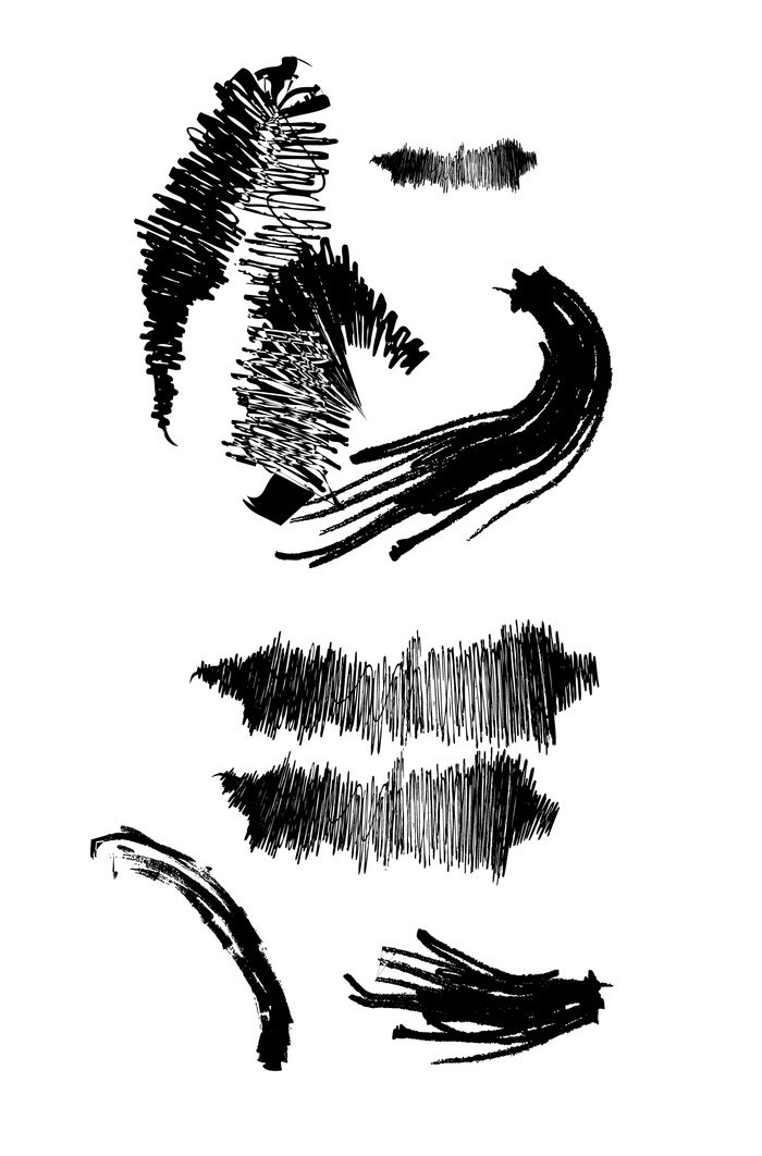 毛笔笔触素材