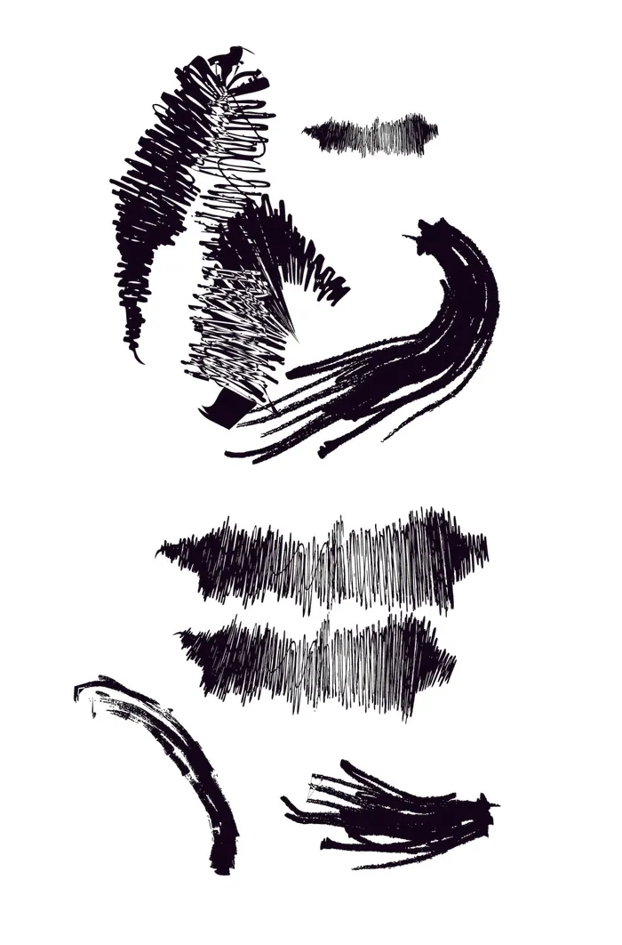 毛笔笔触素材
