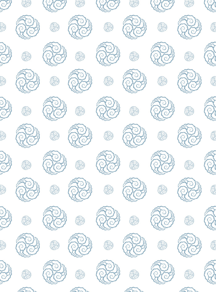 中国风复古中式祥云纹浪花纹背景海浪底纹理线纹PSD素材AI背景图案