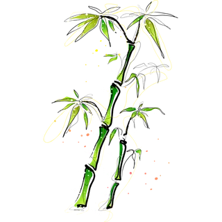 竹子水墨画中国风国画墨水书法竹子画