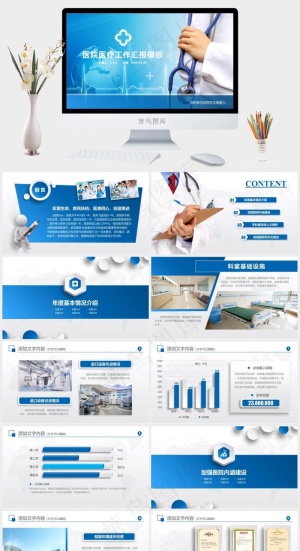 医疗行业医院总结内训ppt模板